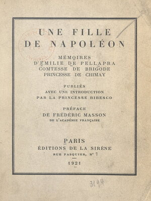 cover image of Une fille de Napoléon